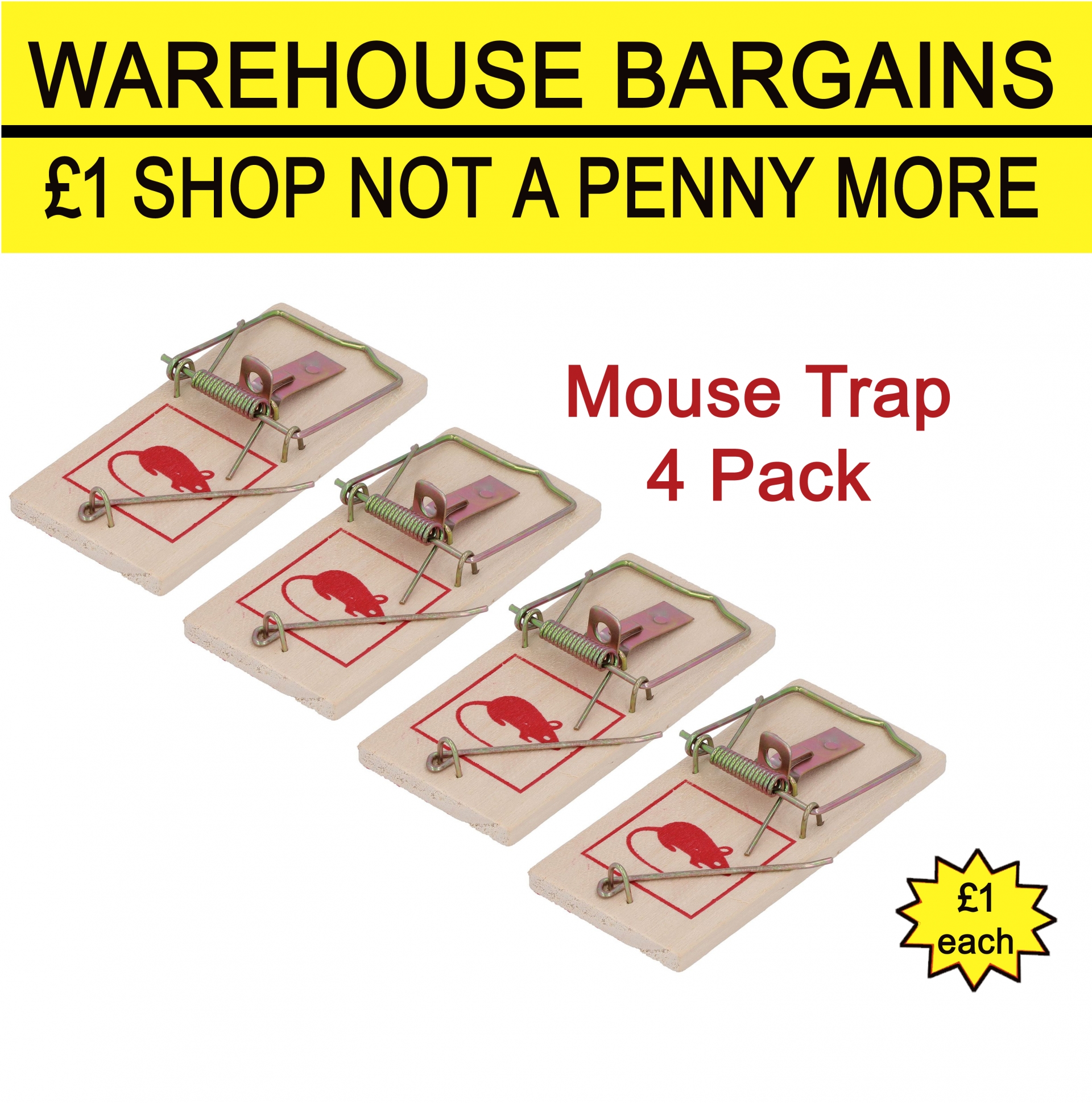 Pack of 4 Mouse Traps