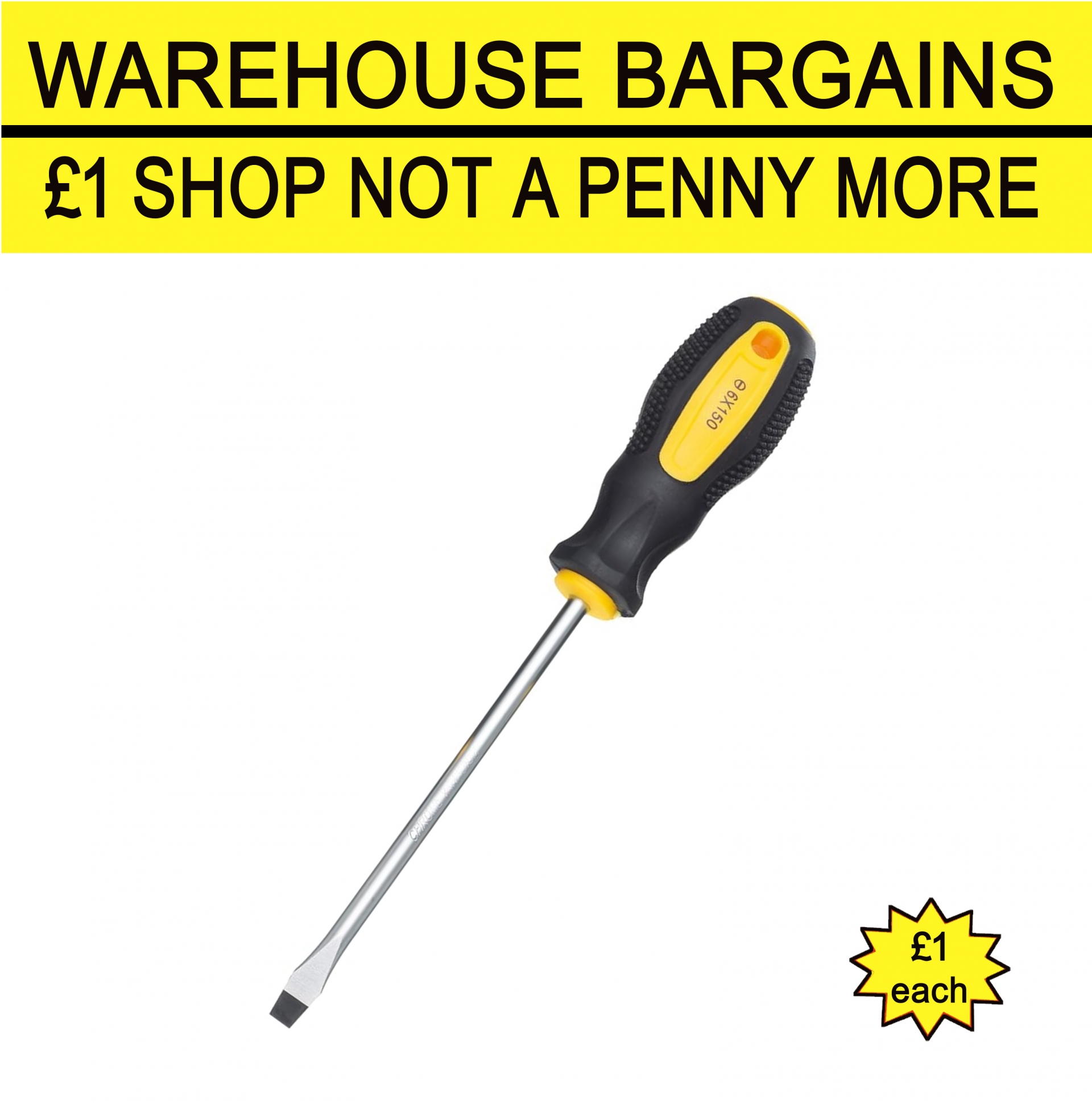 6 x150mm Flat Screwdriver