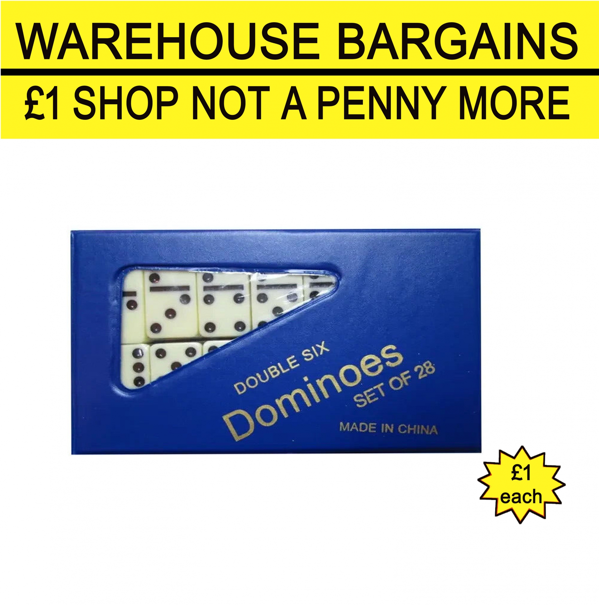 Double Six Dominoes Set of 28 With Blue Cover